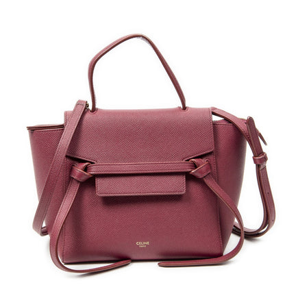 Celine Nano Belt Bag Raspberry Pink Gray Calfskin Leather