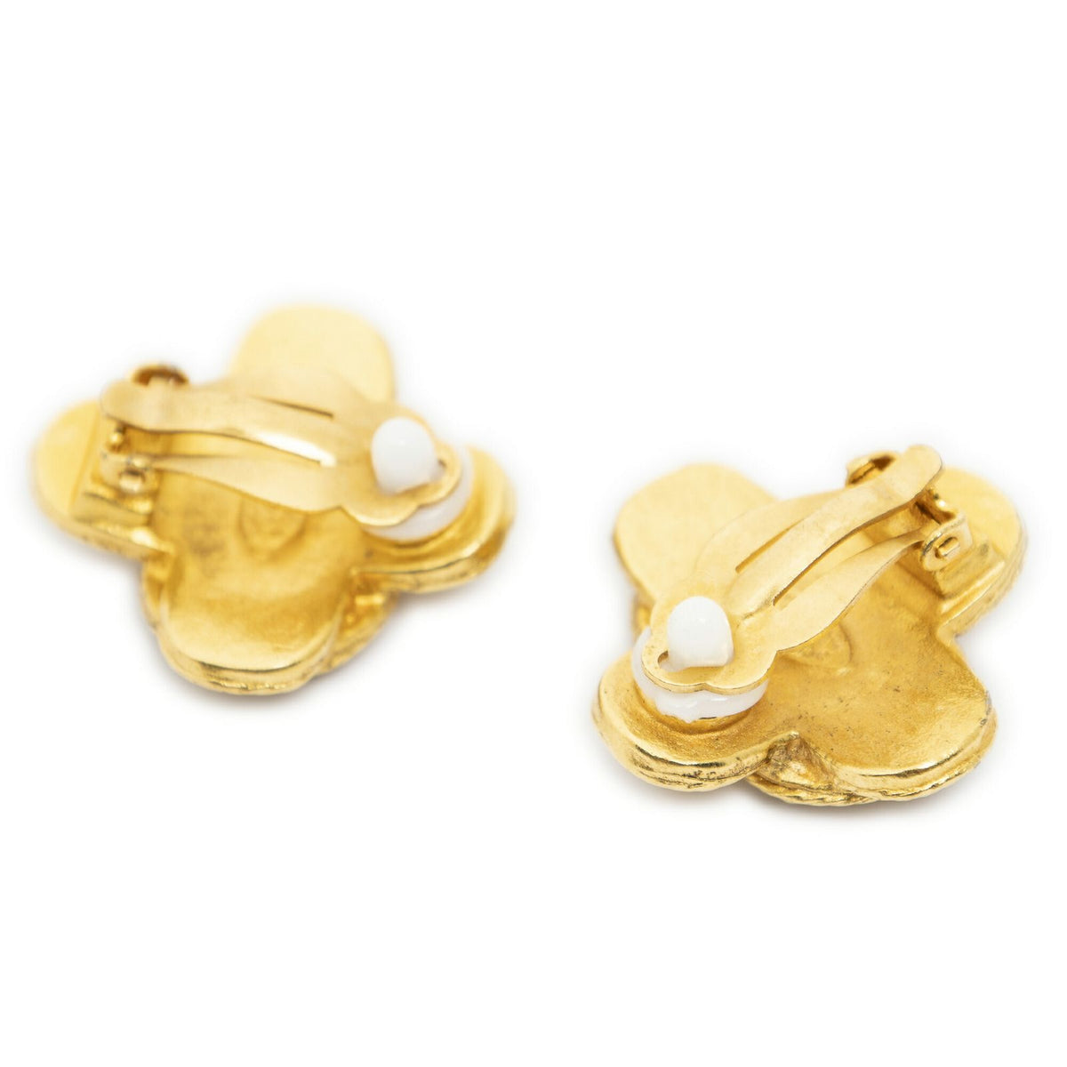 Chanel CC Logo Clip-On Earrings Gold Plated — view 2