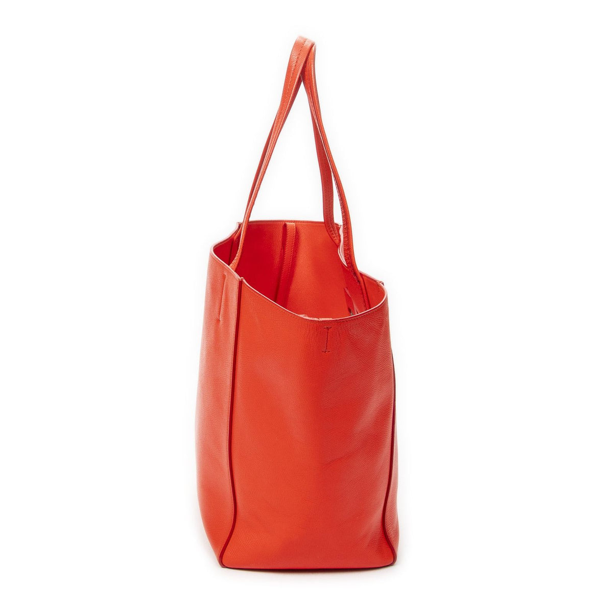 Celine Small Cabas Phantom Tote Bag Red Gray Calfskin Leather — view 3