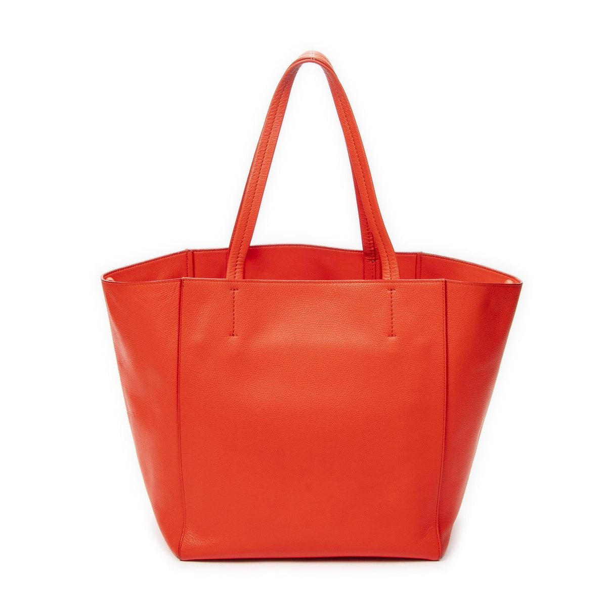 Celine Small Cabas Phantom Tote Bag Red Gray Calfskin Leather — view 5