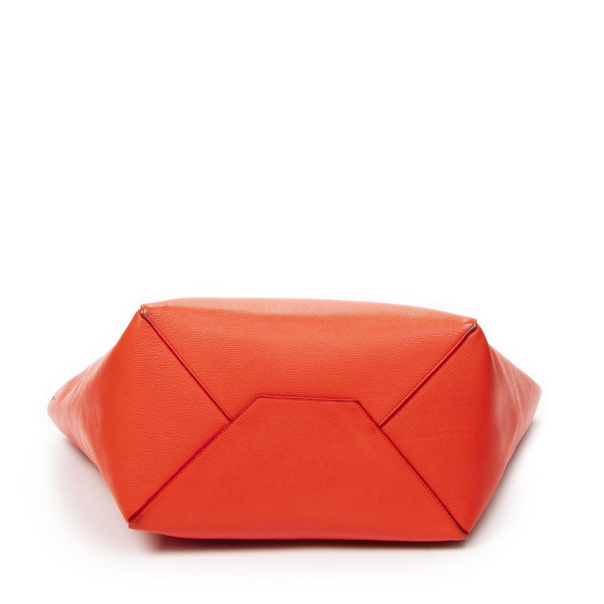 Celine Small Cabas Phantom Tote Bag Red Gray Calfskin Leather — view 6