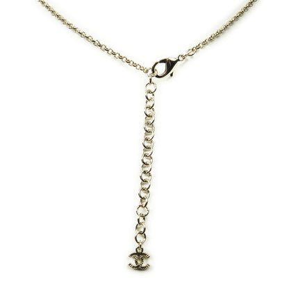 Chanel CC Heart Rhinestone Pendant Gold Plated — view 3