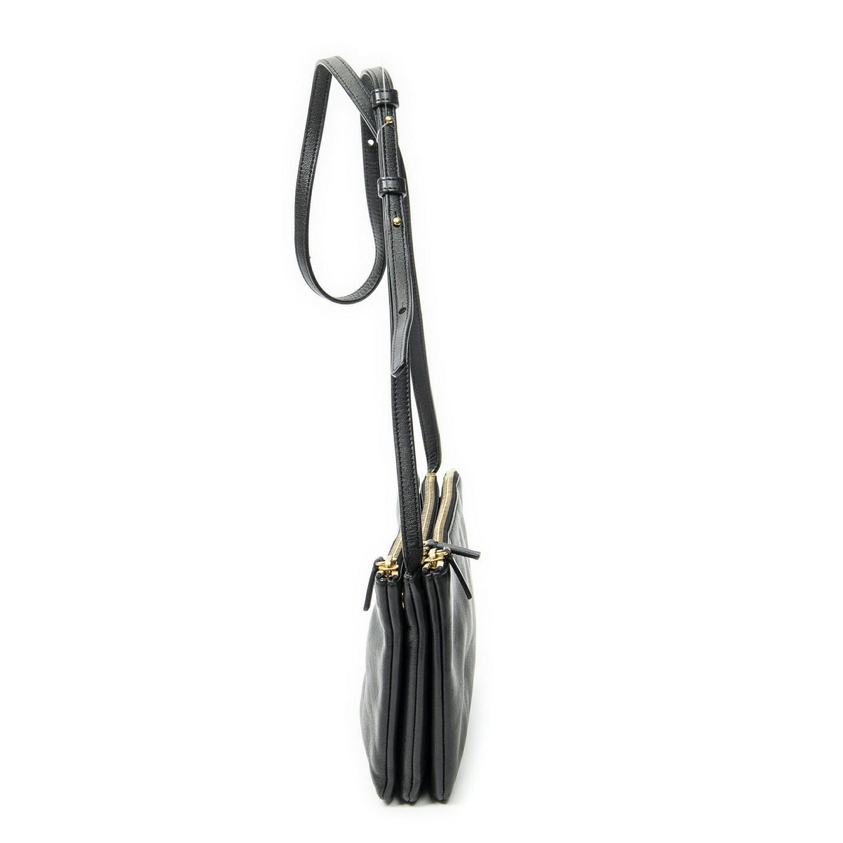 Celine Small Trio Crossbody Black Calfskin Leather — view 4