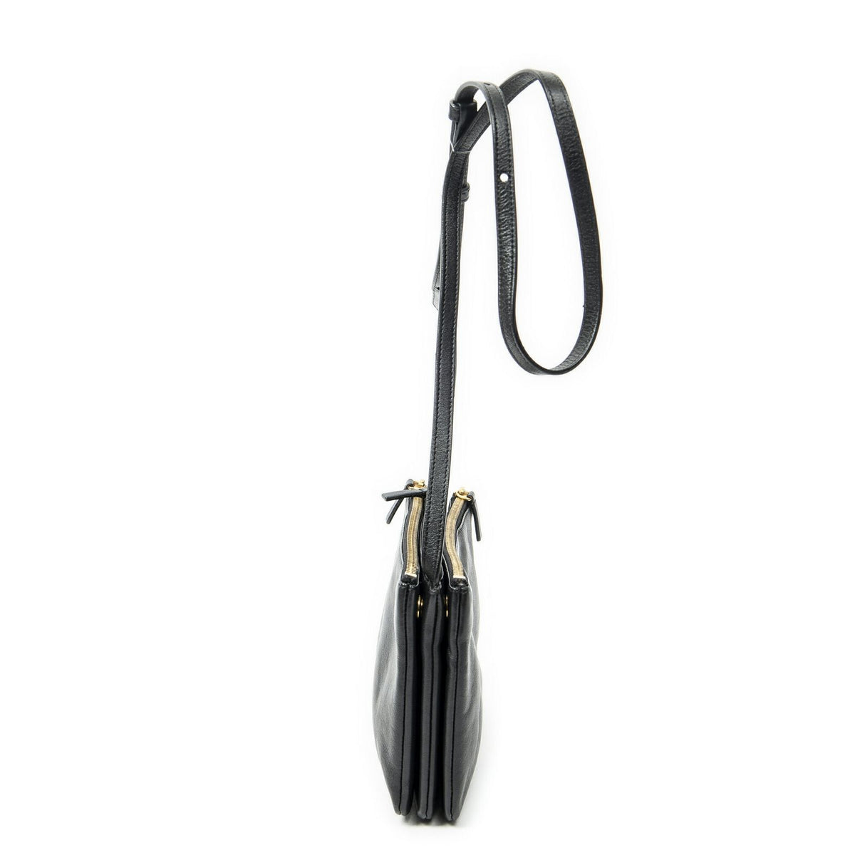 Celine Small Trio Crossbody Black Calfskin Leather — view 3