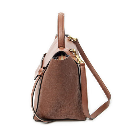Celine Mini Belt Bag Brown Gray Calfskin Leather — view 3