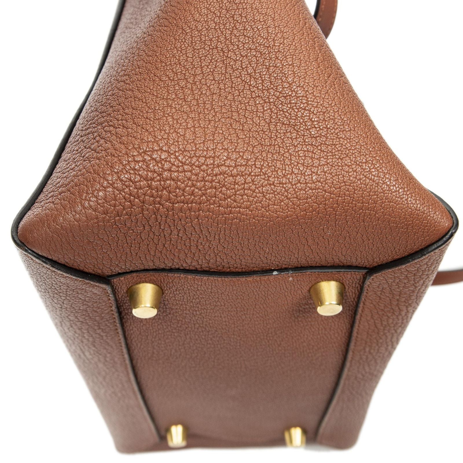 Celine Mini Belt Bag Brown Gray Calfskin Leather — view 7