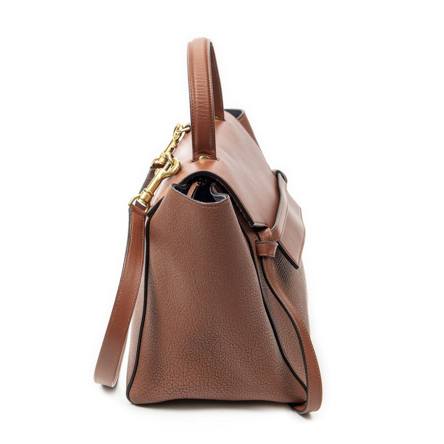 Celine Mini Belt Bag Brown Gray Calfskin Leather — view 4