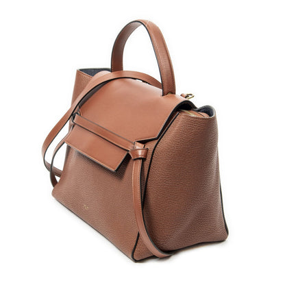 Celine Mini Belt Bag Brown Gray Calfskin Leather — view 2