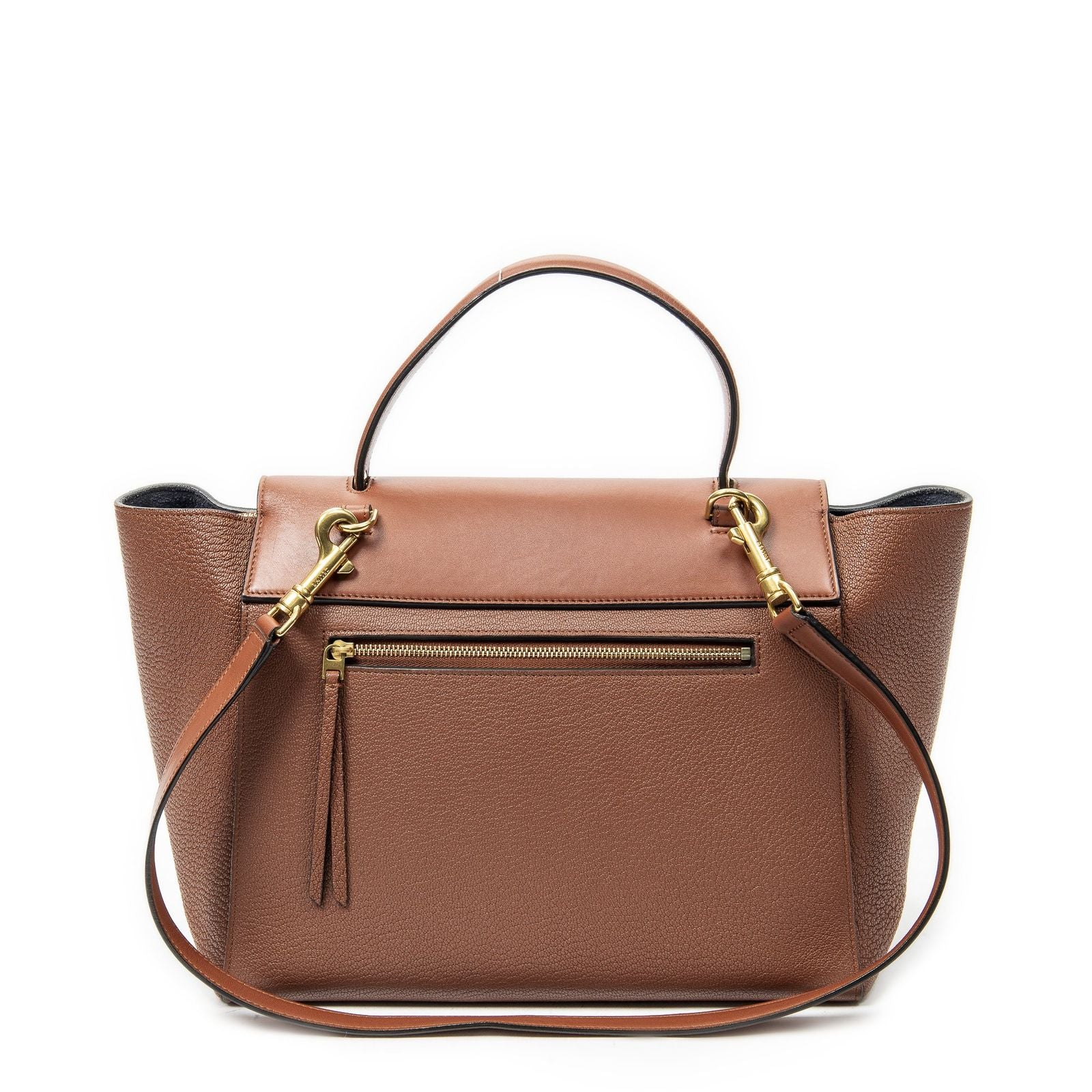 Celine Mini Belt Bag Brown Gray Calfskin Leather — view 5