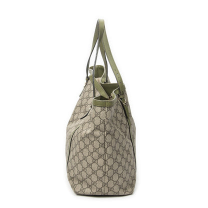 Gucci Tote Bag Beige Green Supreme Canvas — view 3