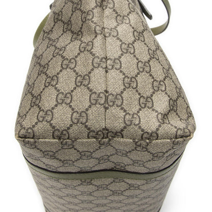 Gucci Tote Bag Beige Green Supreme Canvas — view 8
