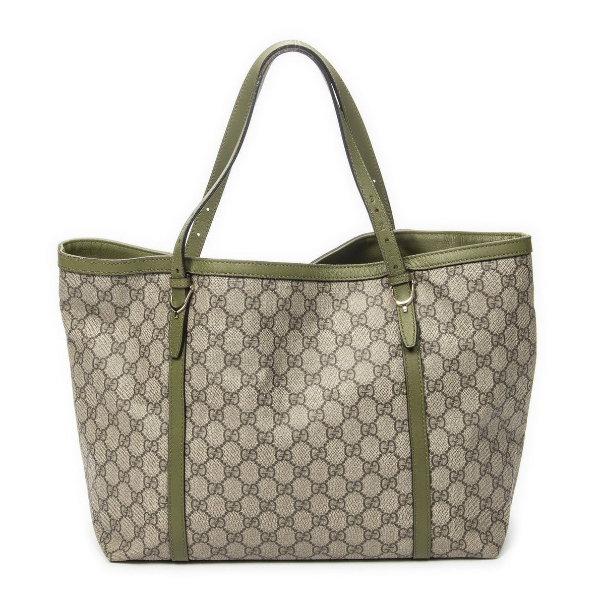 Gucci Tote Bag Beige Green Supreme Canvas — view 5