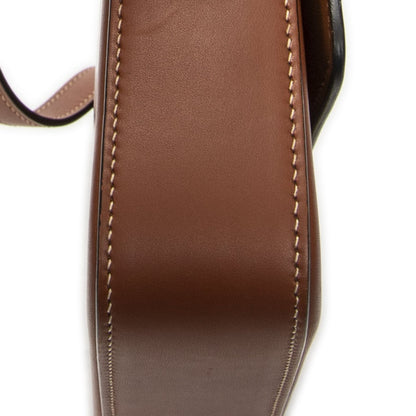 Celine Black Tan Calfskin Leather Messenger Bag — view 7