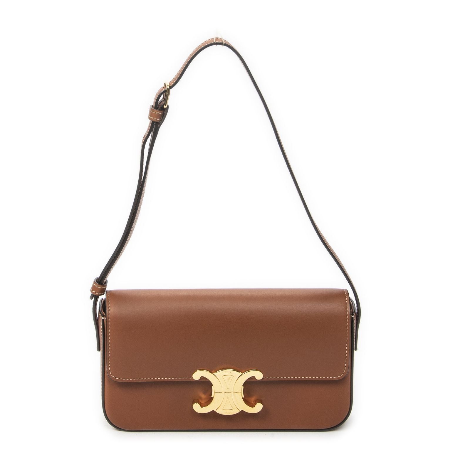 Celine Black Tan Calfskin Leather Messenger Bag