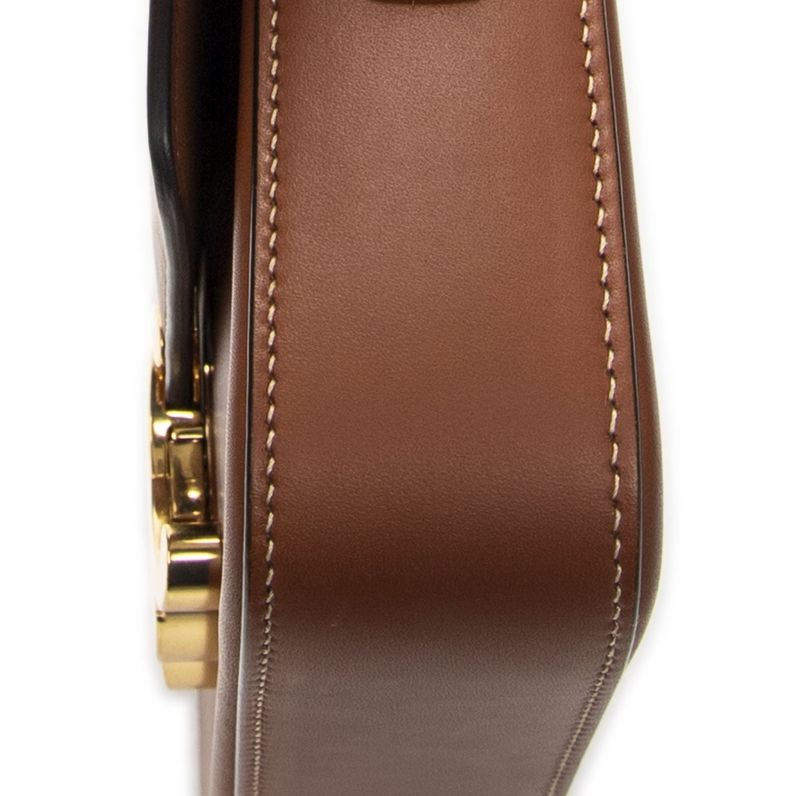 Celine Black Tan Calfskin Leather Messenger Bag — view 8