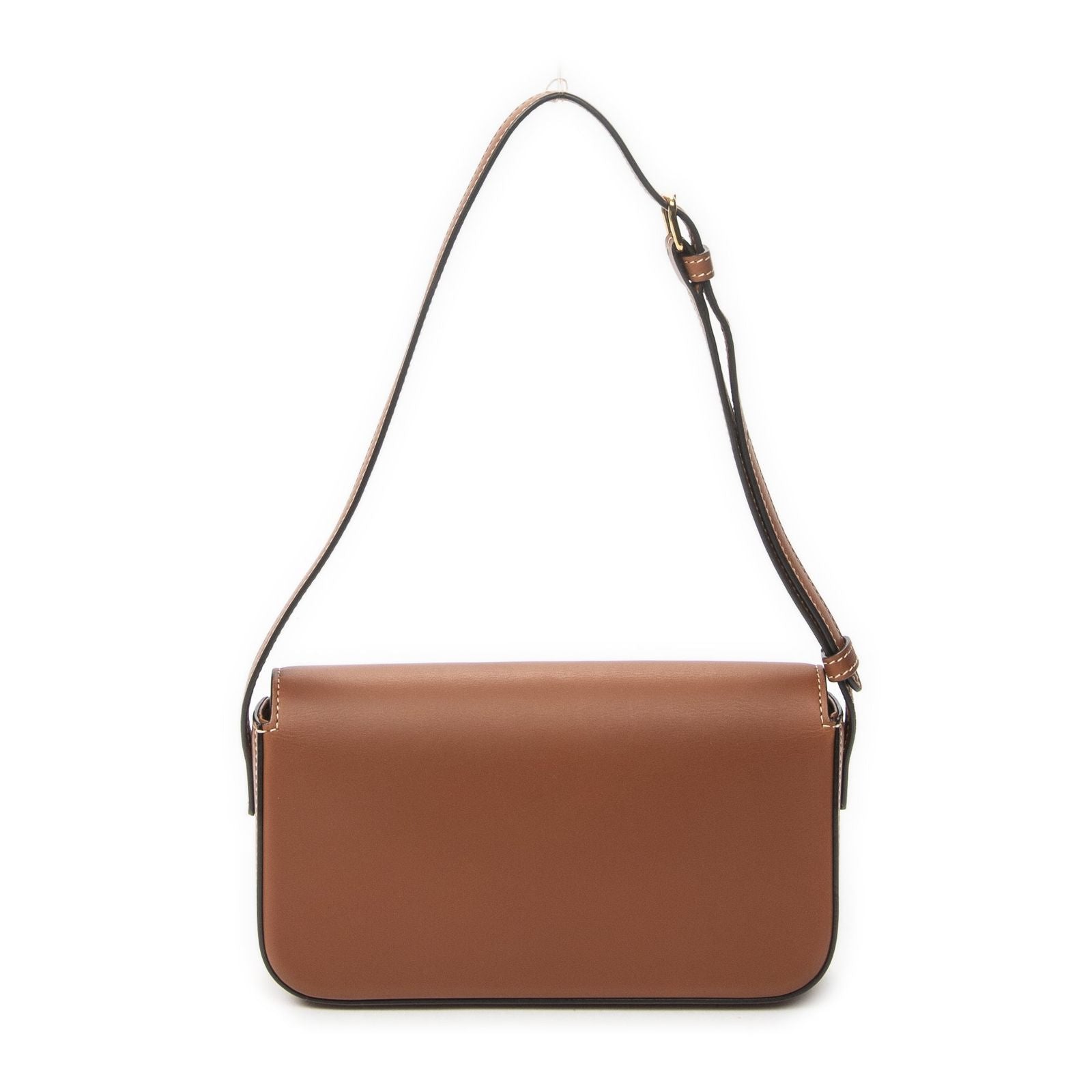 Celine Black Tan Calfskin Leather Messenger Bag — view 5