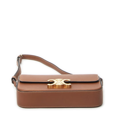 Celine Black Tan Calfskin Leather Messenger Bag — view 6