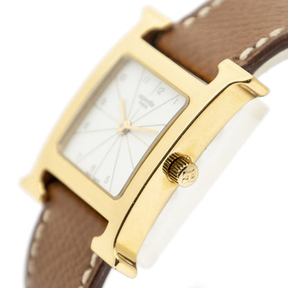 Hermes Heure Watch Brown Courchevelleather — view 2
