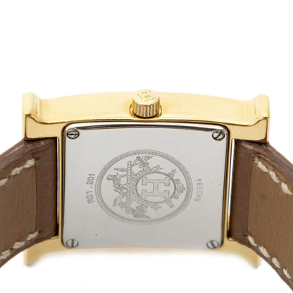 Hermes Heure Watch Brown Courchevelleather — view 5