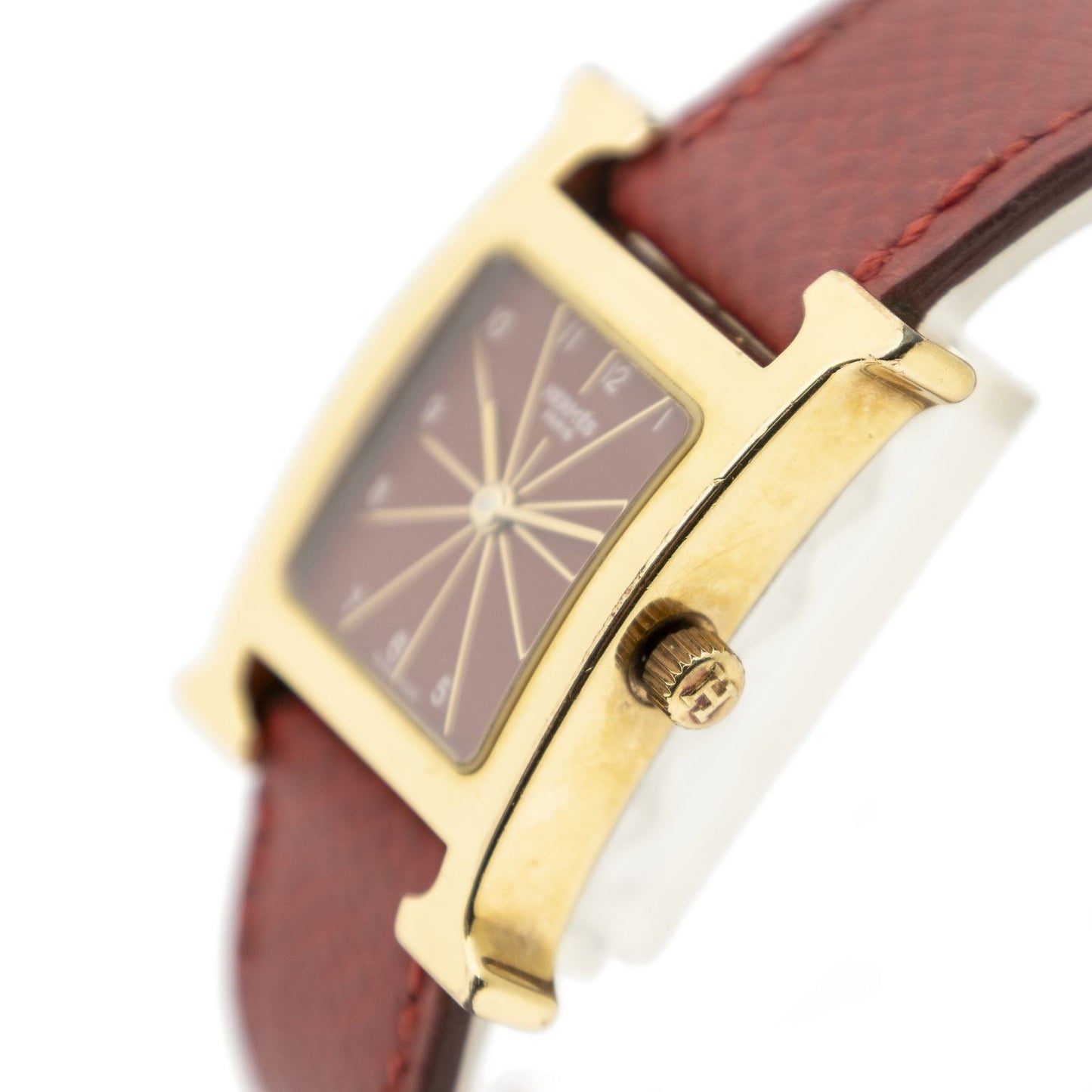 Hermes Heure Watch Red Courchevelleather — view 2