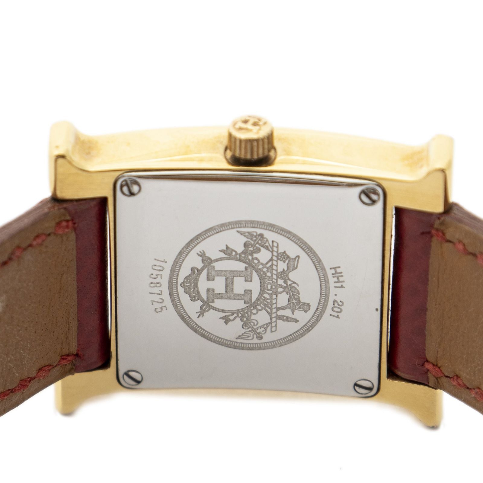 Hermes Heure Watch Red Courchevelleather — view 5