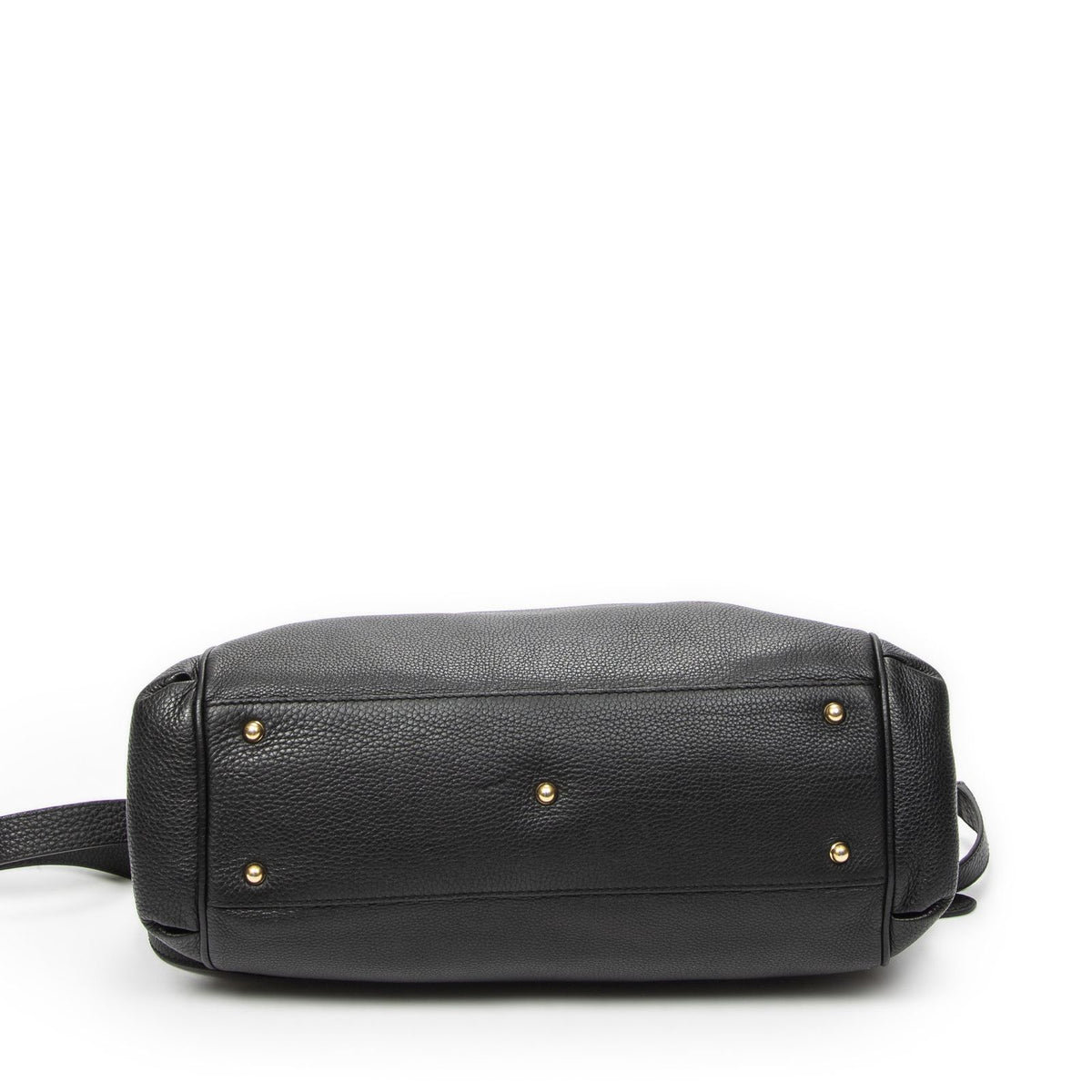 Gucci GG Ride Top Handle Black Gray Calfskin Leather — view 6