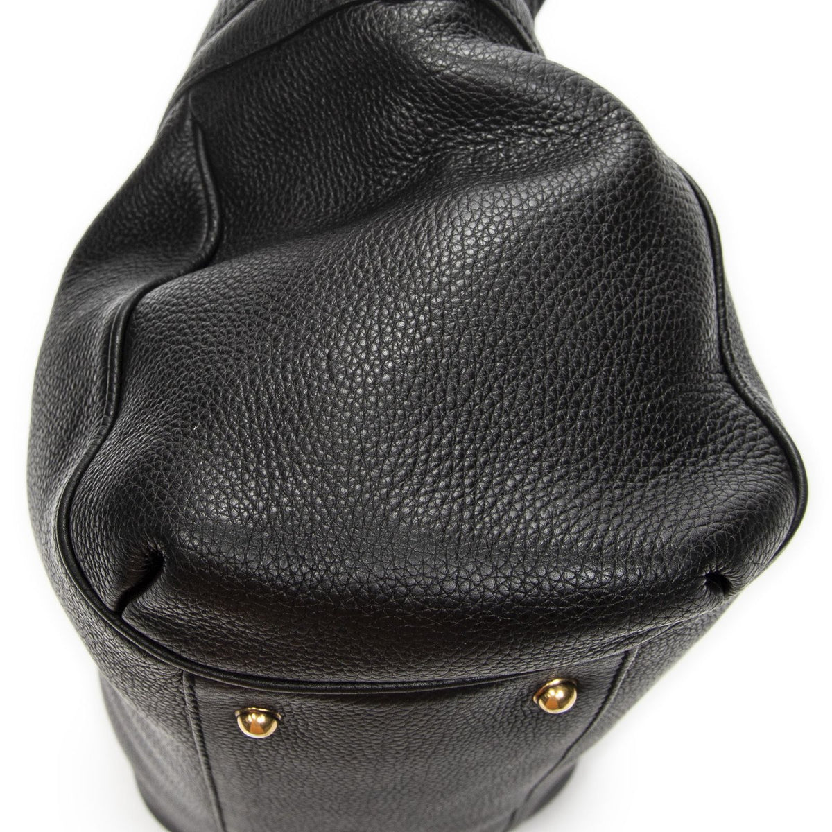 Gucci GG Ride Top Handle Black Gray Calfskin Leather — view 8