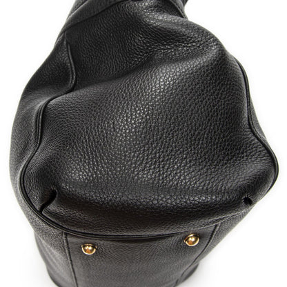 Gucci GG Ride Top Handle Black Gray Calfskin Leather — view 8