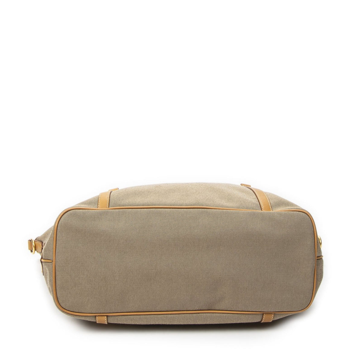 Prada Jacquard Shopping Tote Bag Beige Tanjaca Canvas — view 6