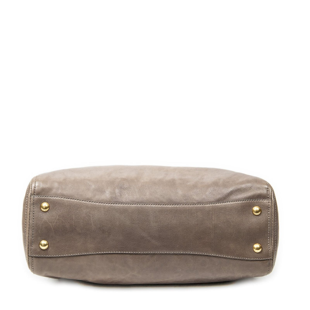 Prada Slip Pocket Soft Boston Light Brown Vitello Luxe Messenger Bag — view 6