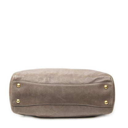 Prada Slip Pocket Soft Boston Light Brown Vitello Luxe Messenger Bag — view 6
