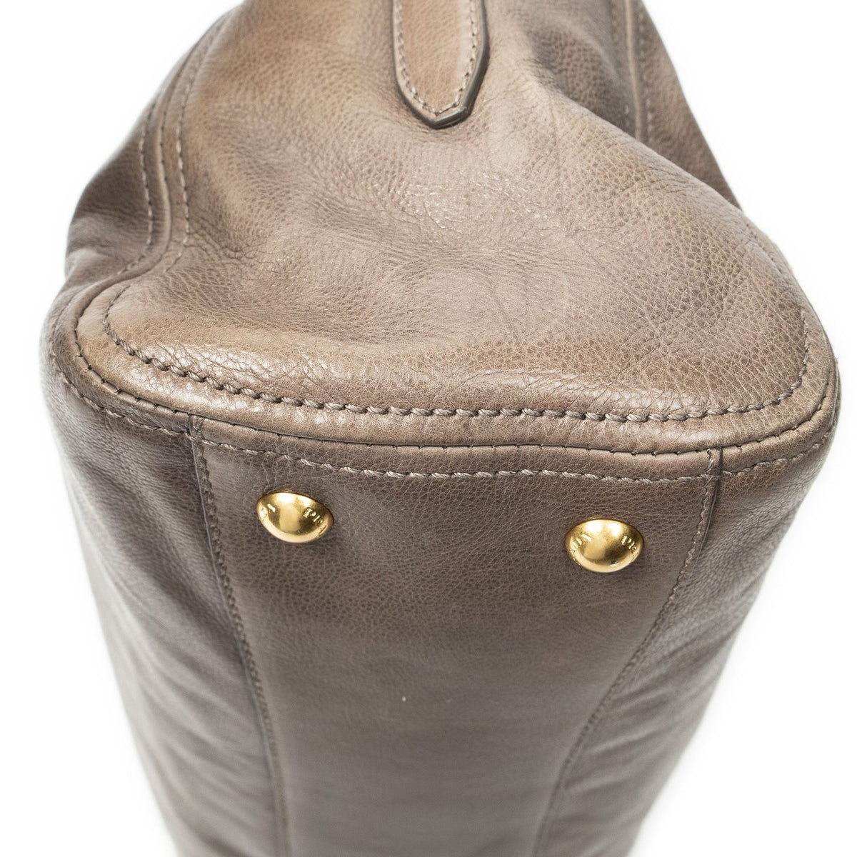 Prada Slip Pocket Soft Boston Light Brown Vitello Luxe Messenger Bag — view 8
