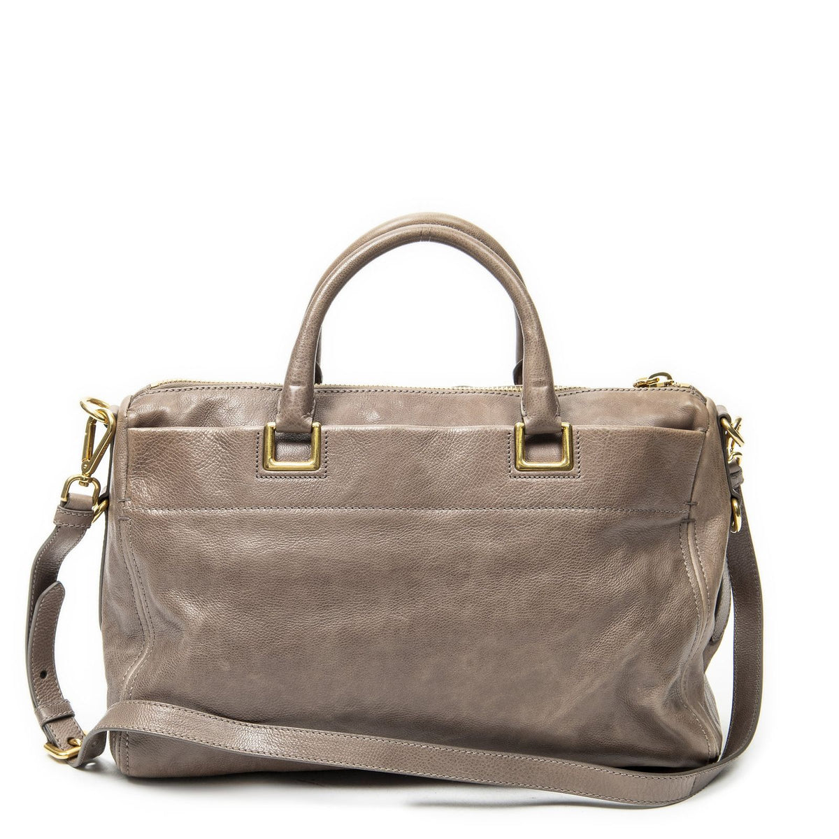 Prada Slip Pocket Soft Boston Light Brown Vitello Luxe Messenger Bag — view 5
