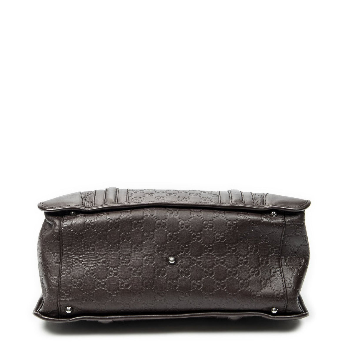 Gucci Large Document Tote Bag Dark Brown Guccissima — view 6