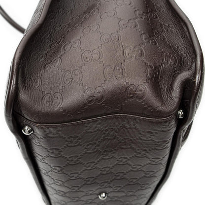 Gucci Large Document Tote Bag Dark Brown Guccissima — view 7