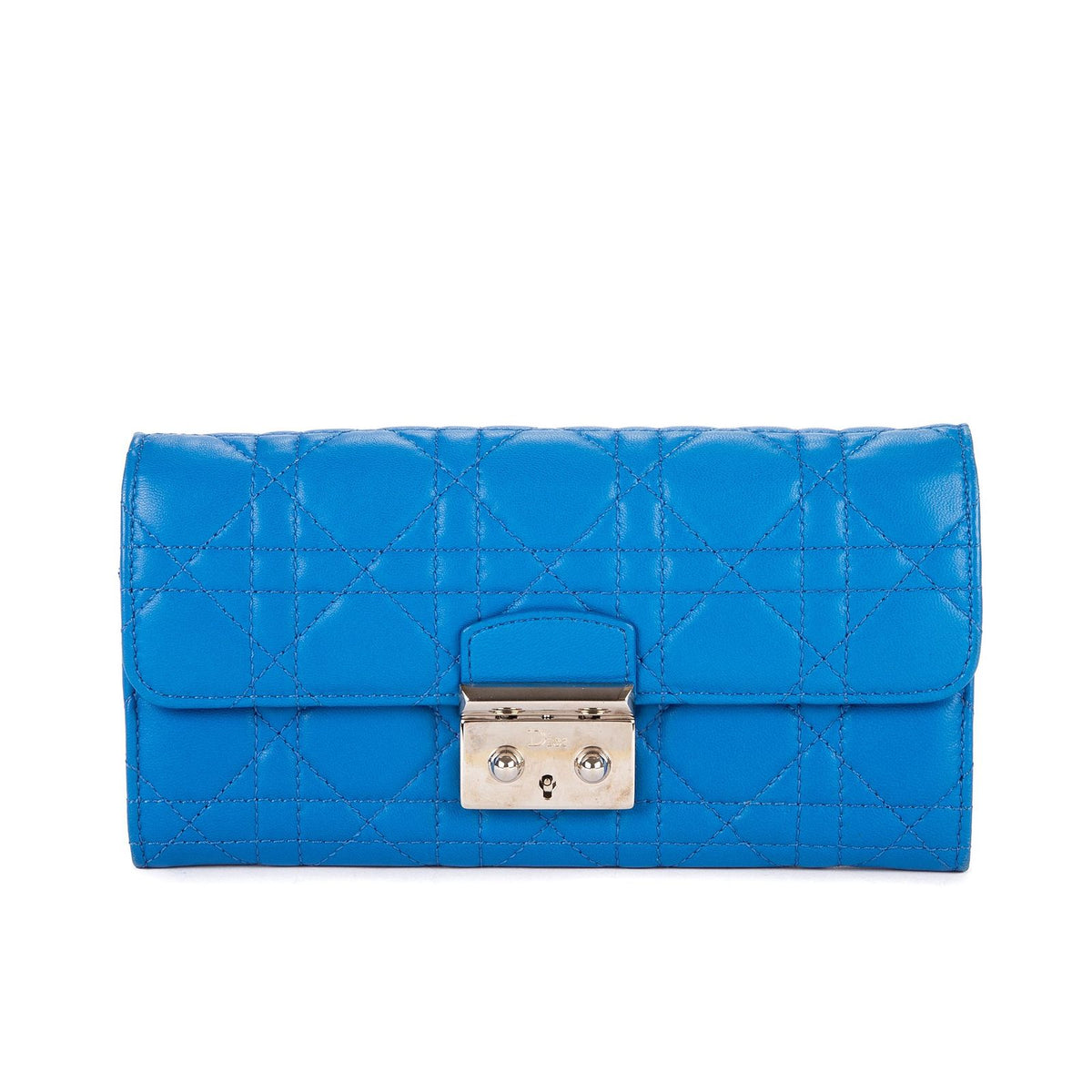 Dior Miss Dior Wallet Blue Cannage Quilt