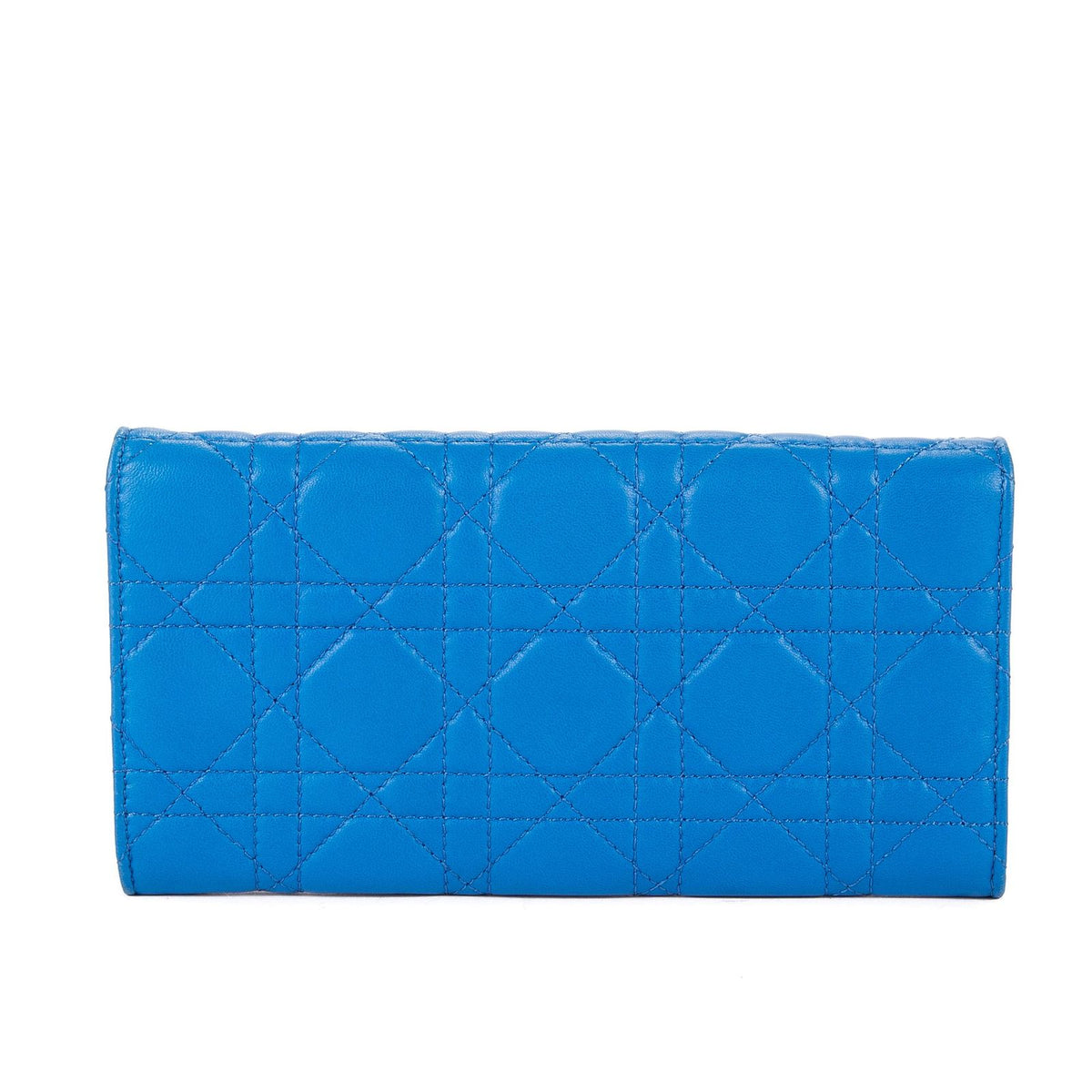 Dior Miss Dior Wallet Blue Cannage Quilt — view 4