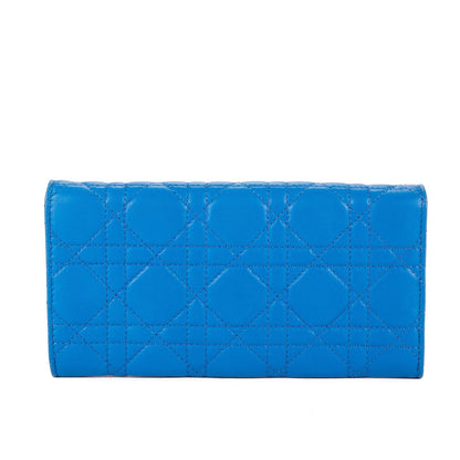 Dior Miss Dior Wallet Blue Cannage Quilt — view 4