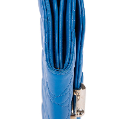 Dior Miss Dior Wallet Blue Cannage Quilt — view 7