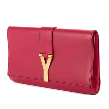 Saint Laurent Ligne-Y Pochette Pink Smooth Leather — view 2