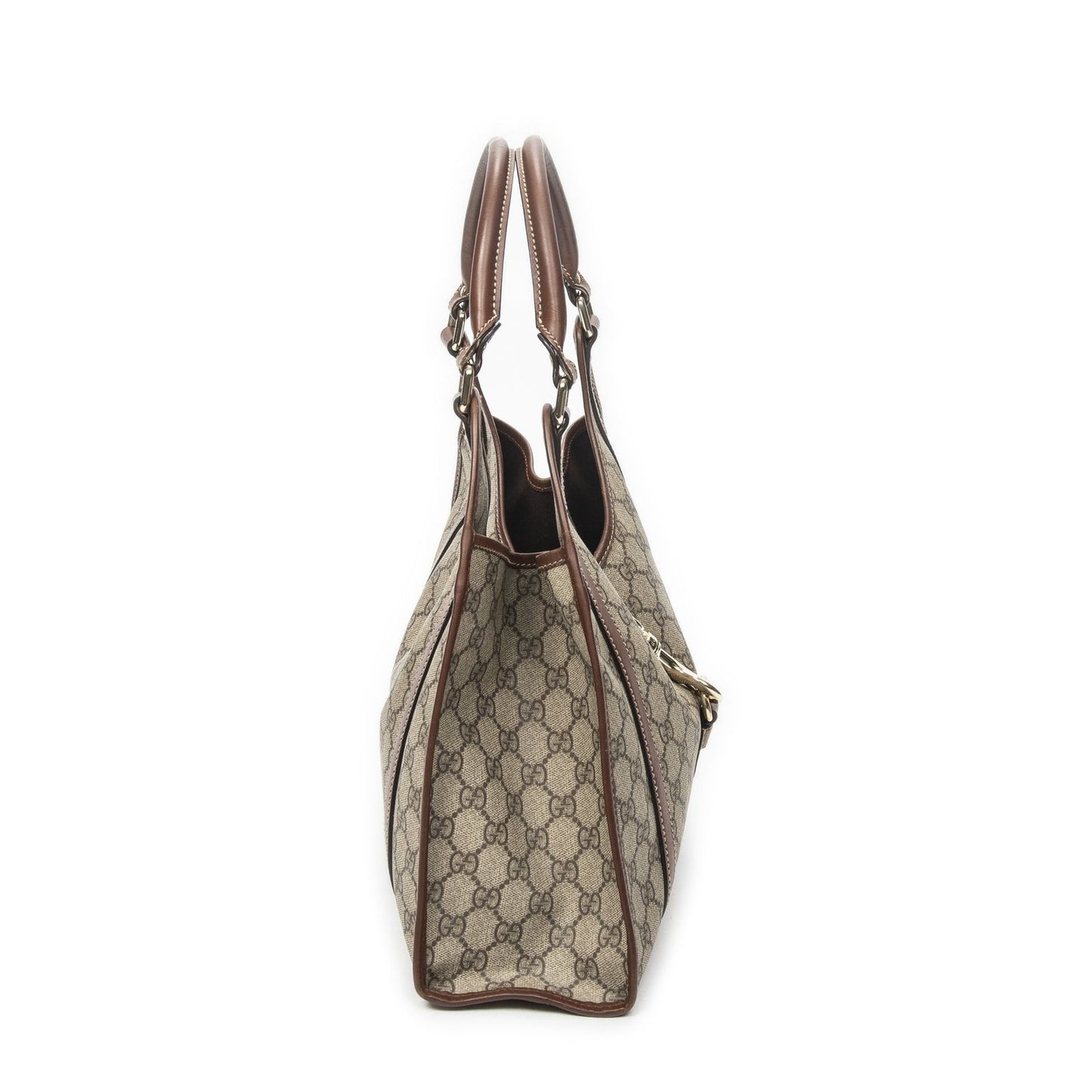 Gucci Large Joy Shoulder Tote Bag Beige Brown Supreme Canvas — view 4