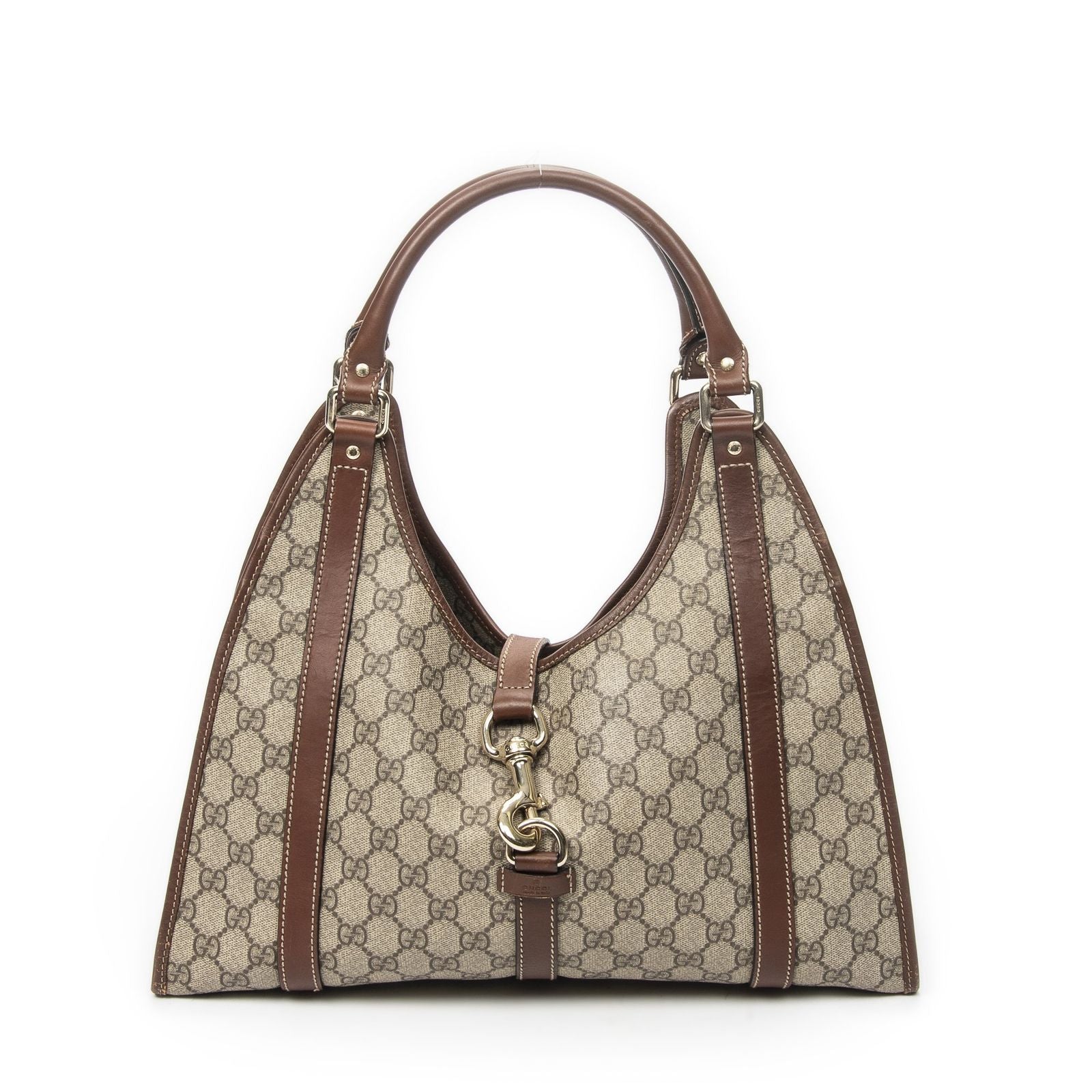 Gucci Large Joy Shoulder Tote Bag Beige Brown Supreme Canvas
