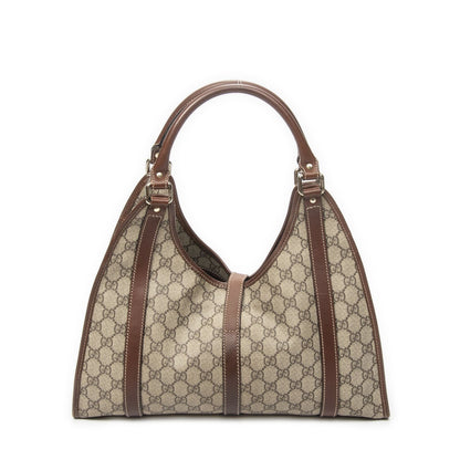 Gucci Large Joy Shoulder Tote Bag Beige Brown Supreme Canvas — view 5