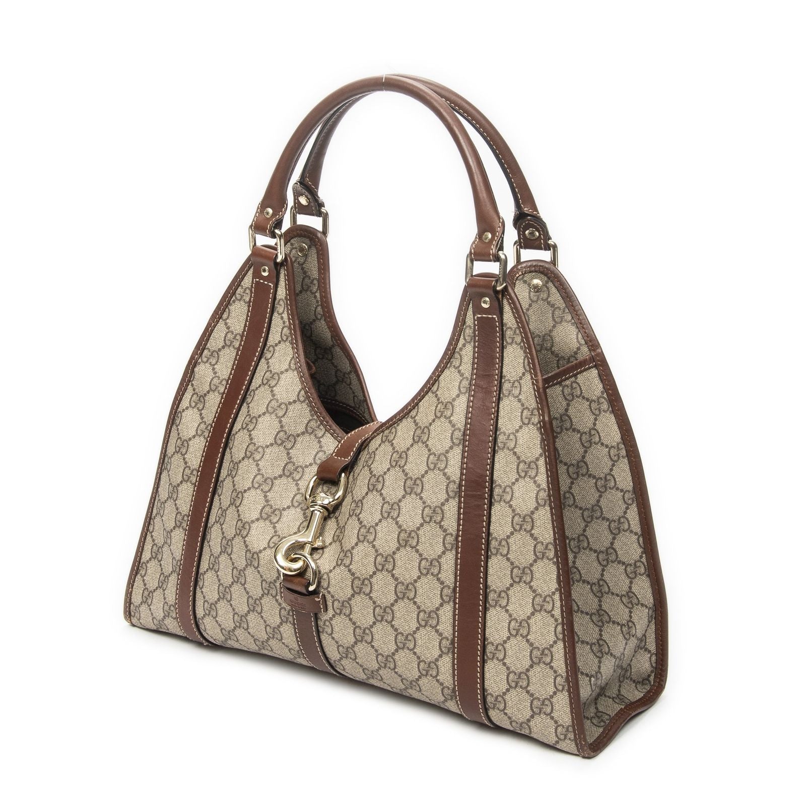 Gucci Large Joy Shoulder Tote Bag Beige Brown Supreme Canvas — view 2