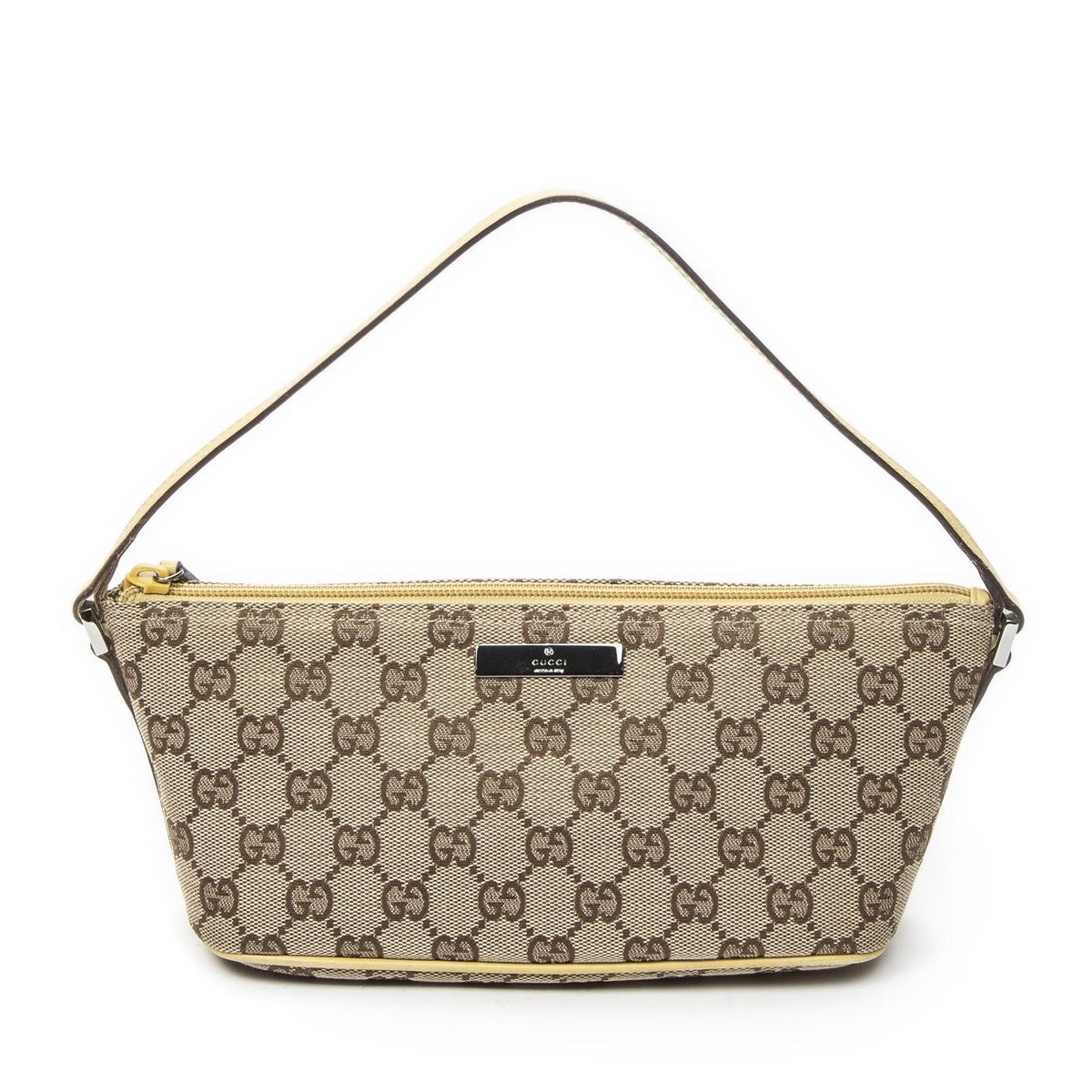 Gucci Pouch Beige Tan GG Canvas