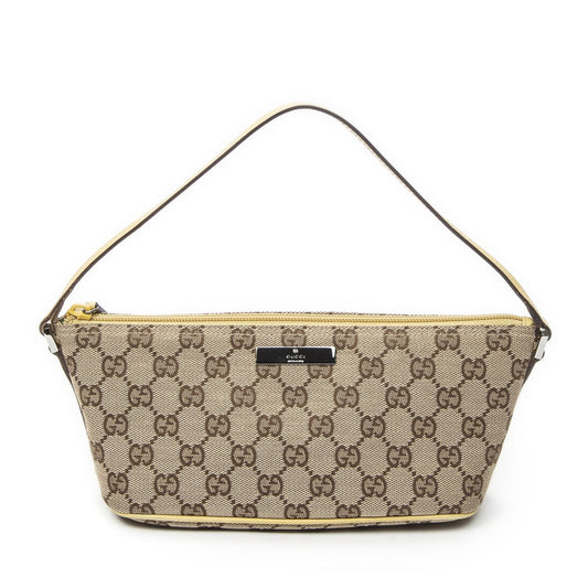 Gucci Pouch Beige Tan GG Canvas