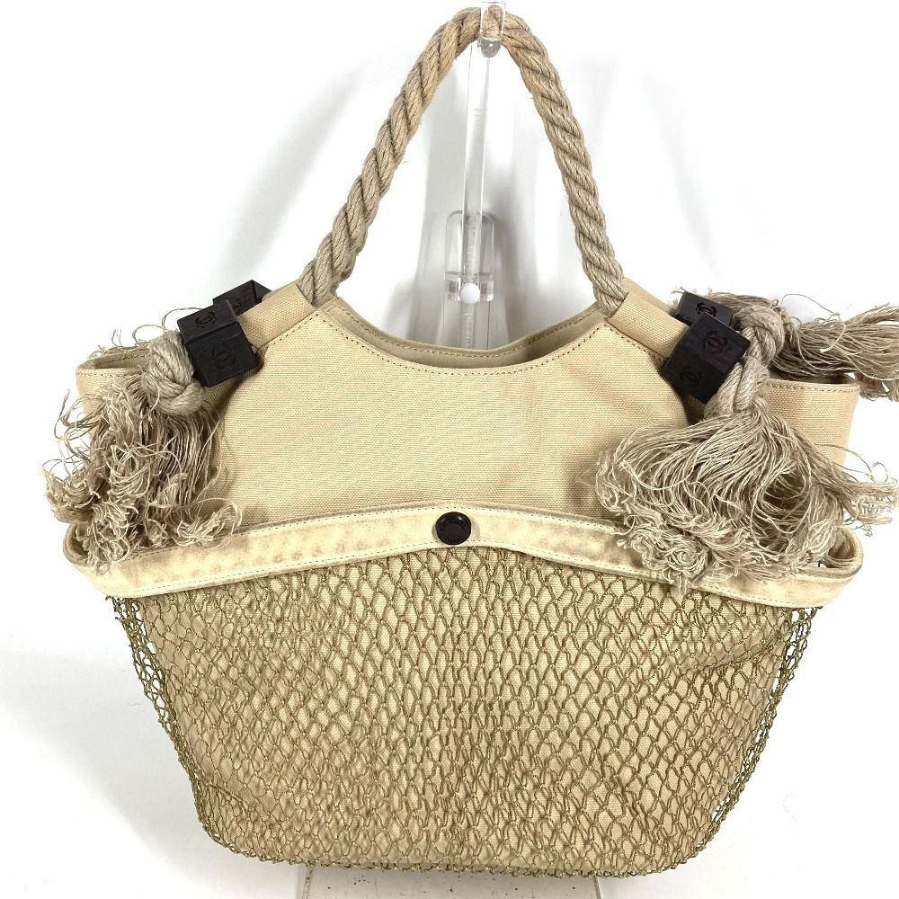 Chanel Handbag CC Logo Jumbo Canvas Beige — view 2