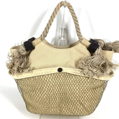 Chanel Handbag CC Logo Jumbo Canvas Beige — view 2