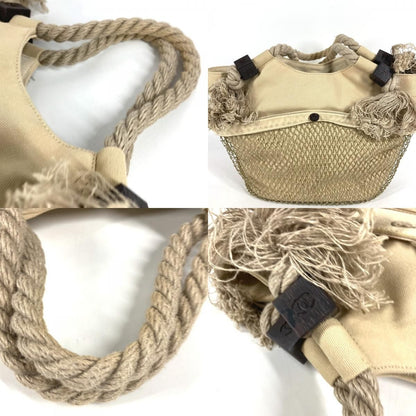 Chanel Handbag CC Logo Jumbo Canvas Beige — view 7