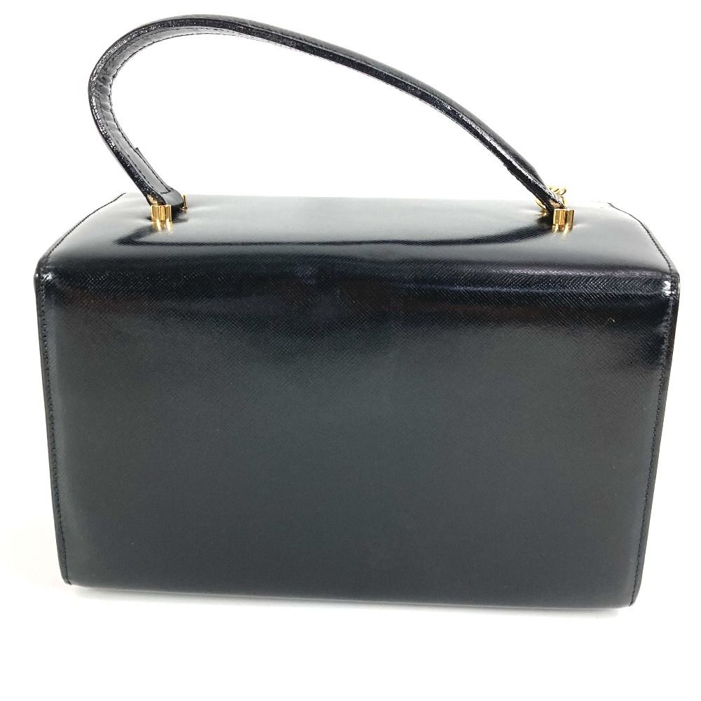 Versace Handbag Sunburst Logo Vanity Bag Leather Black — view 2